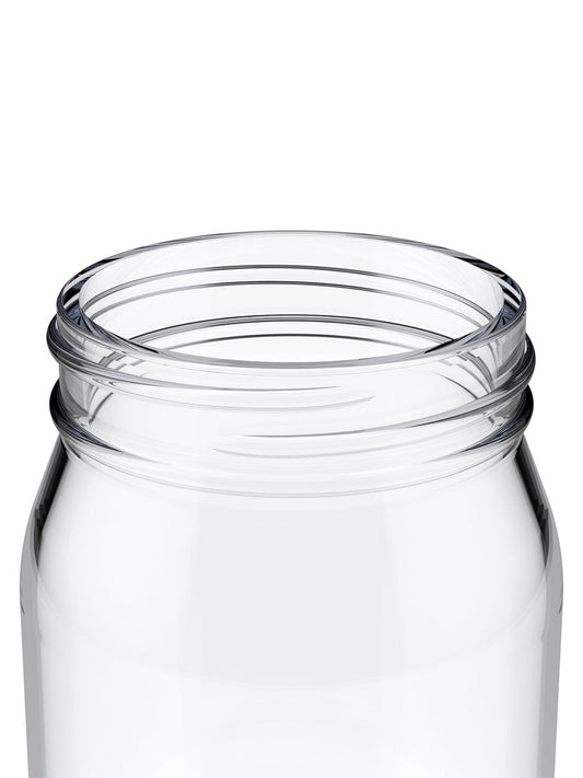 16oz Mayo Flint Glass Jar - Finish Close-Up