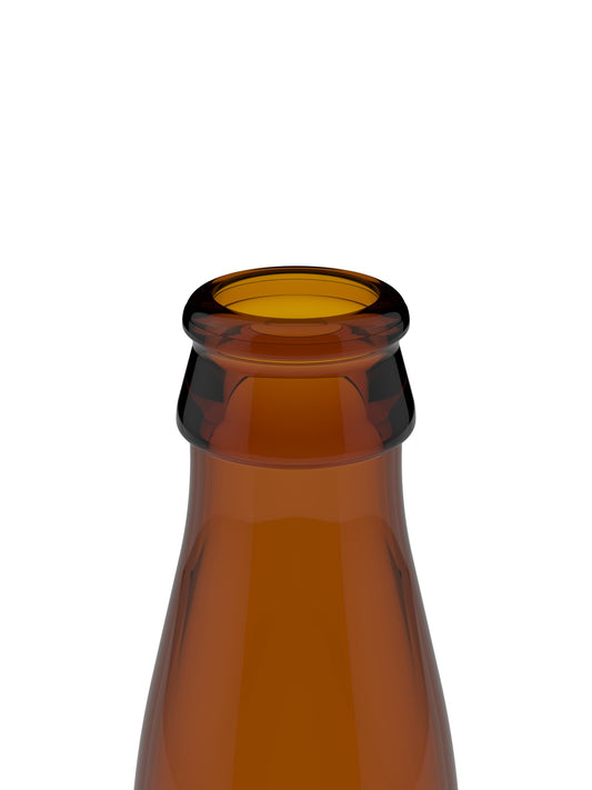 22oz Admiral Amber Glass Finish Close Up