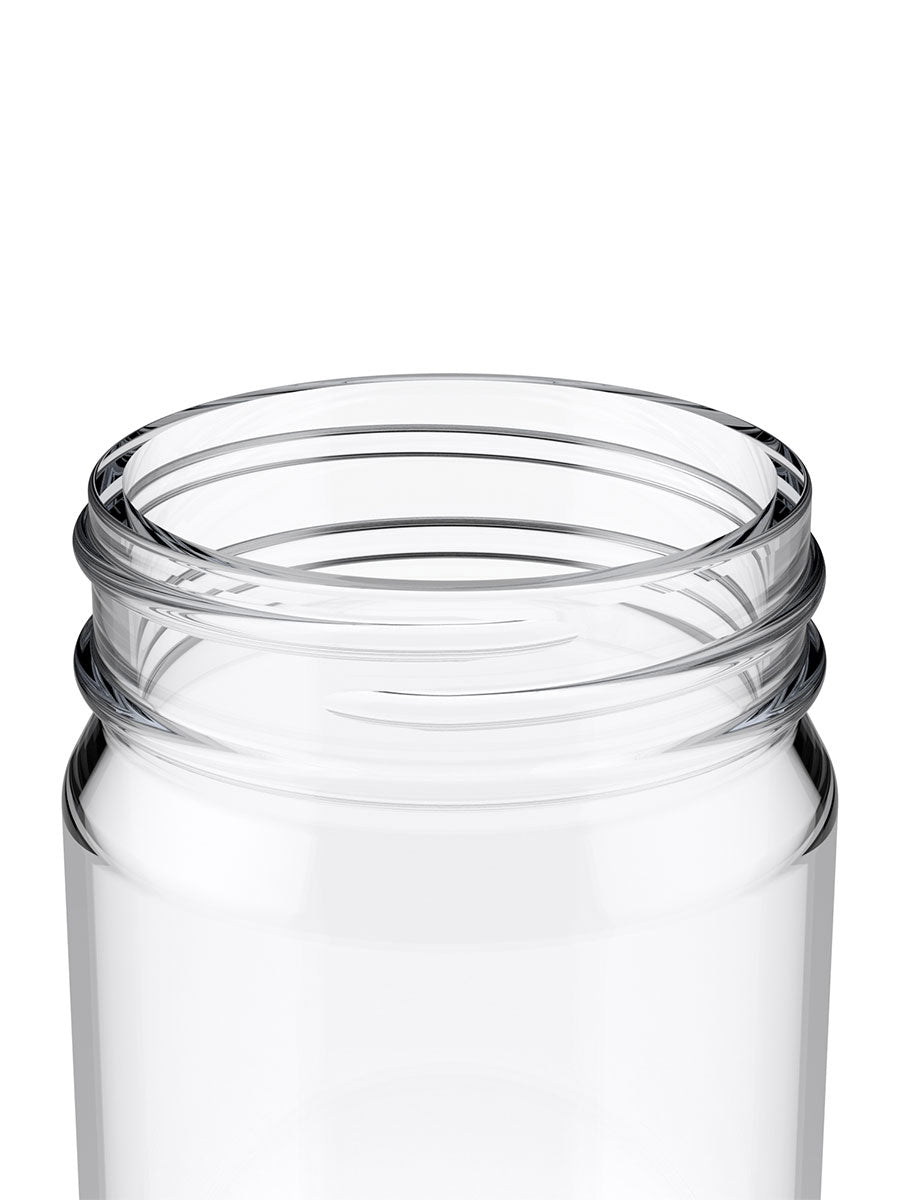 12oz Mayo Salsa Flint Glass Jar Finish Close-Up