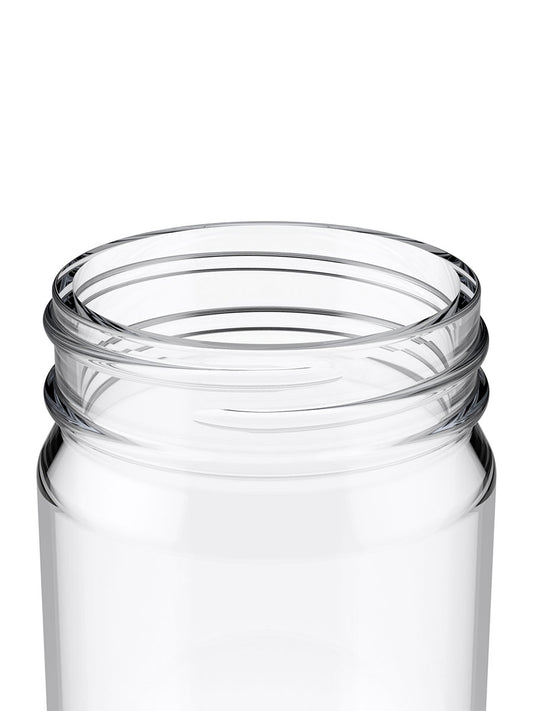 12oz Mayo Salsa Flint Glass Jar Finish Close-Up