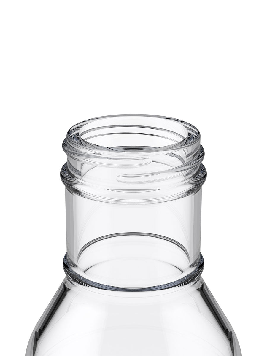 12oz Ring Neck Flint Glass bottle - Finish Close-Up
