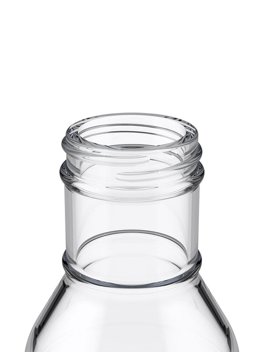 12oz Ring Neck Flint Glass bottle - Finish Close-Up