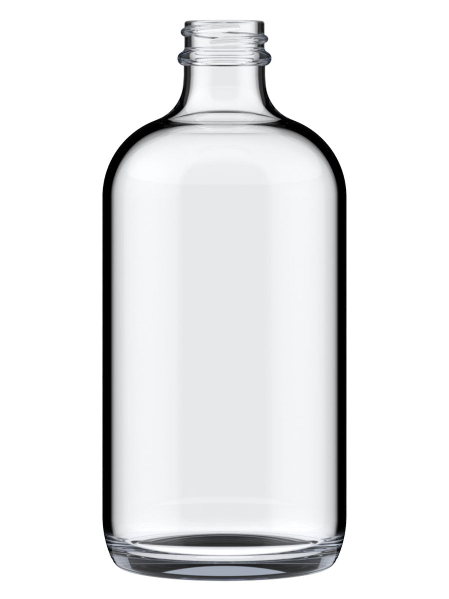 16oz Boston Round Flint Full Bottle