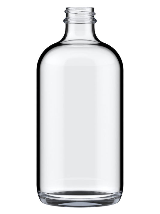 16oz Boston Round Flint Full Bottle