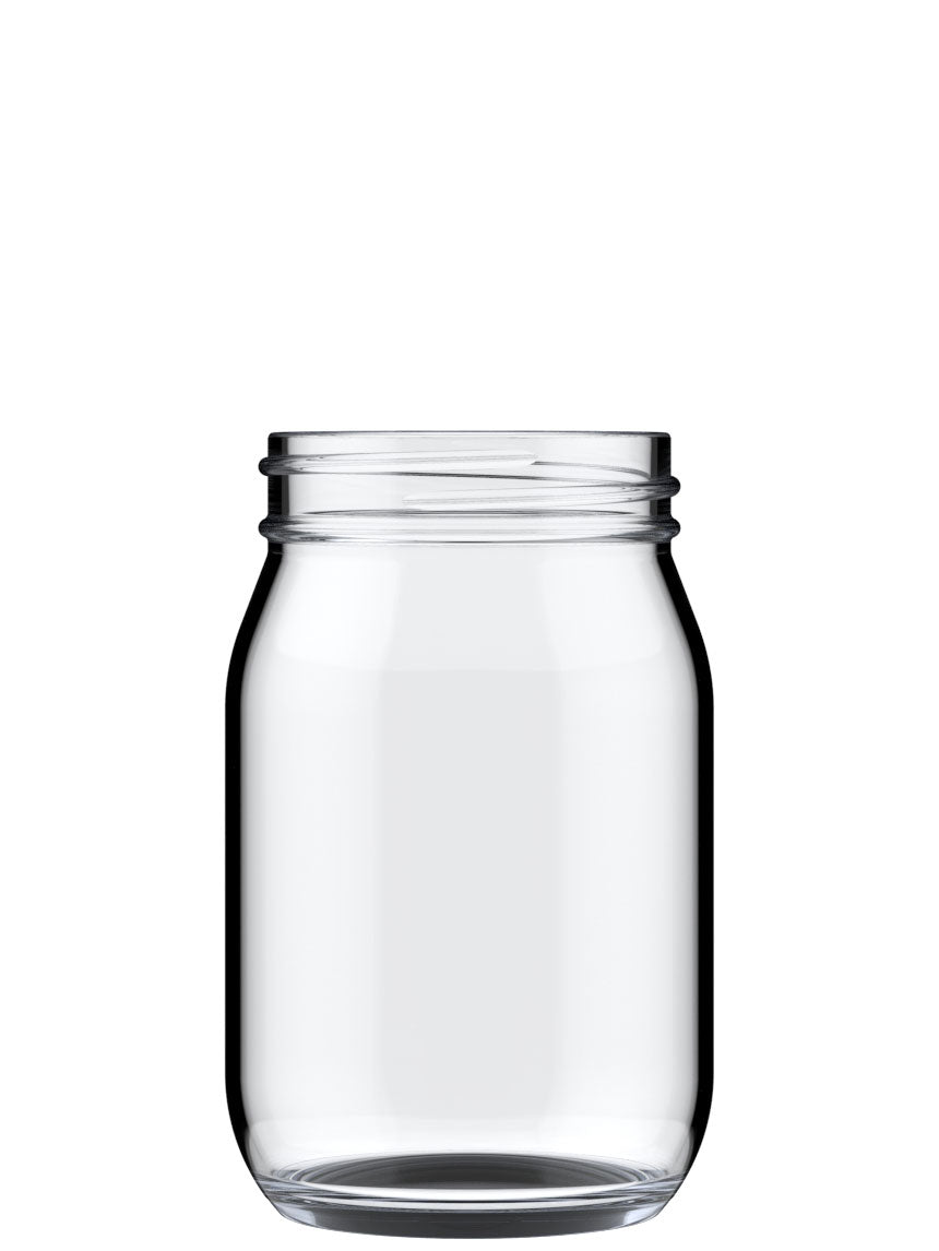 16oz Mayo Flint Glass Jar - Full Glass Jar