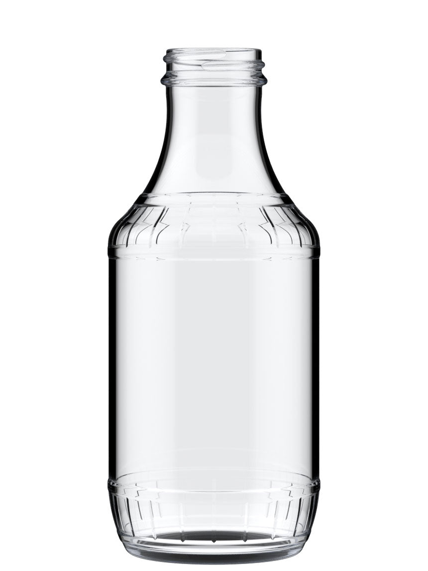 17oz BBQ Flint Glass Bottle- Full Bottle