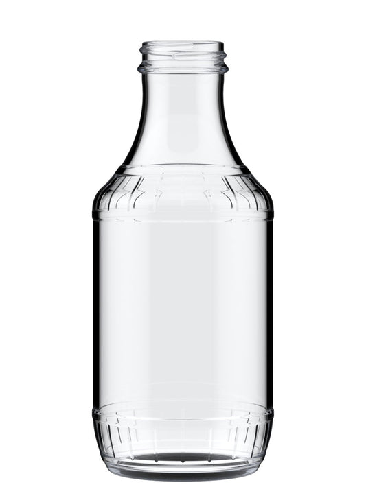 17oz BBQ Flint Glass Bottle- Full Bottle