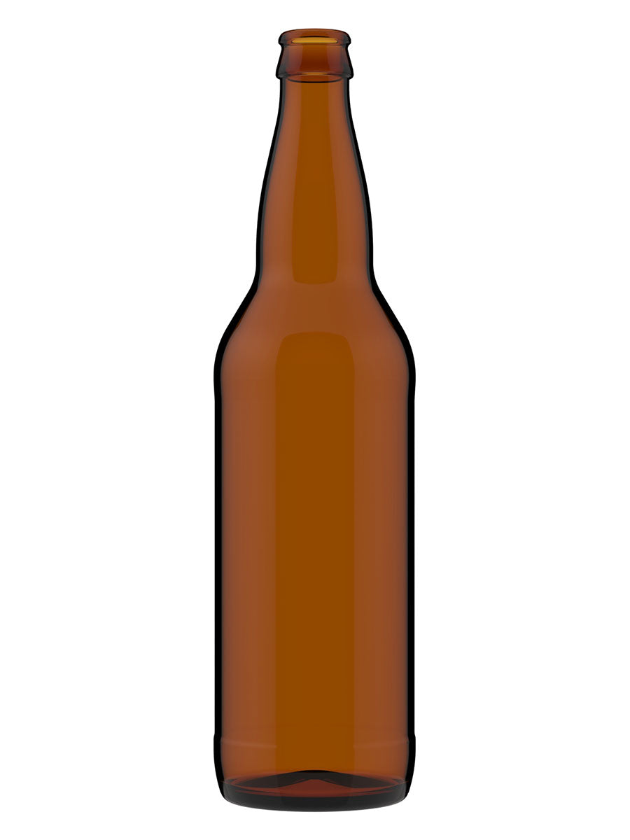 22oz Admiral Amber Glass Bottle Full Bottle