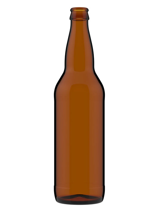 22oz Admiral Amber Glass Bottle Full Bottle