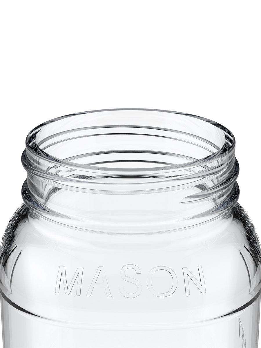 26oz Mason Jar Flint - Finish Close Up