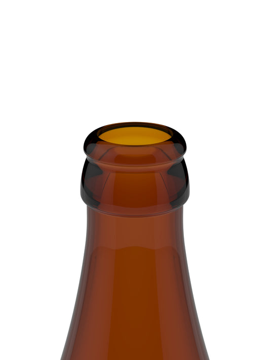 500ml Vichy Amber Glass Bottle - Finish Close-Up