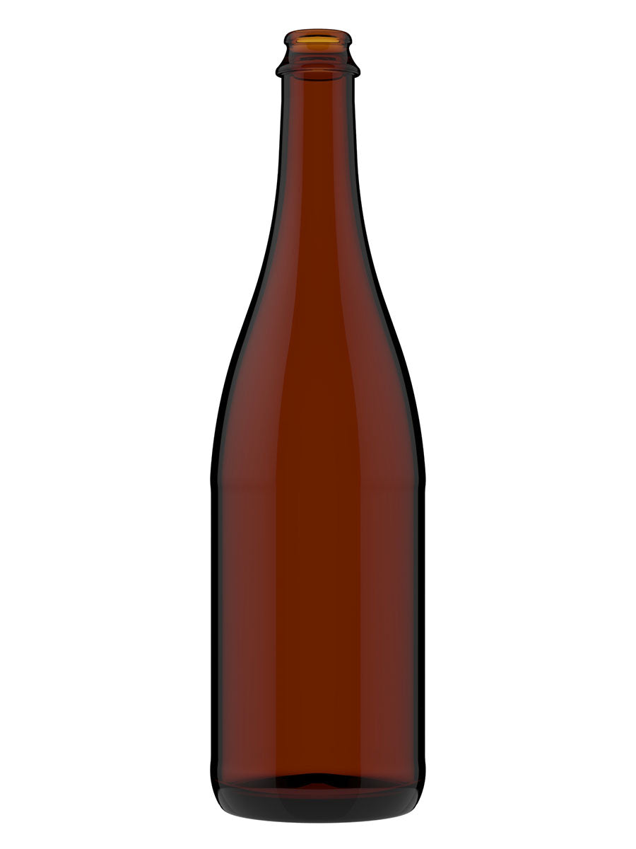 750ml Celebration Amber Glass Bottle - Full Glass Bottle