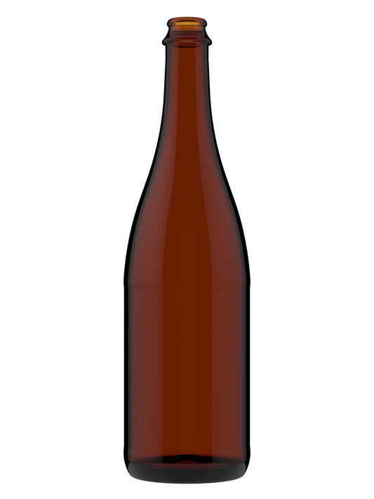 750ml Celebration Amber Glass Bottle - Full Glass Bottle